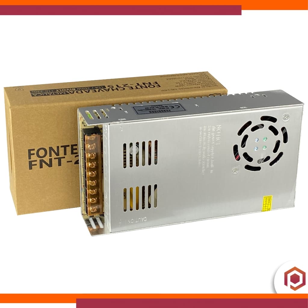 Fonte Chaveada Colméia Metálica 24v 15a 360w Bivolt 24v15a