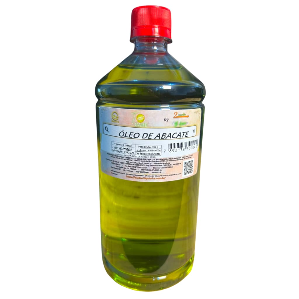 Óleo De Abacate 1 Litro 100% Puro Cicatrizante/hidratante