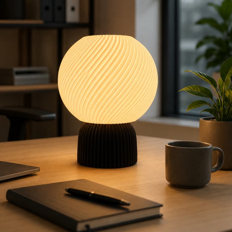 Abajur Orbion Luminária de Mesa Decorativa para Quartos Salas e Escritórios Moderna Bivolt