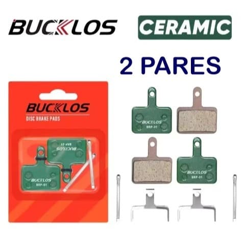 2 Pares Pastilha Cerâmica Freio Hidráulico Shimano Bucklos Original - Super resistente