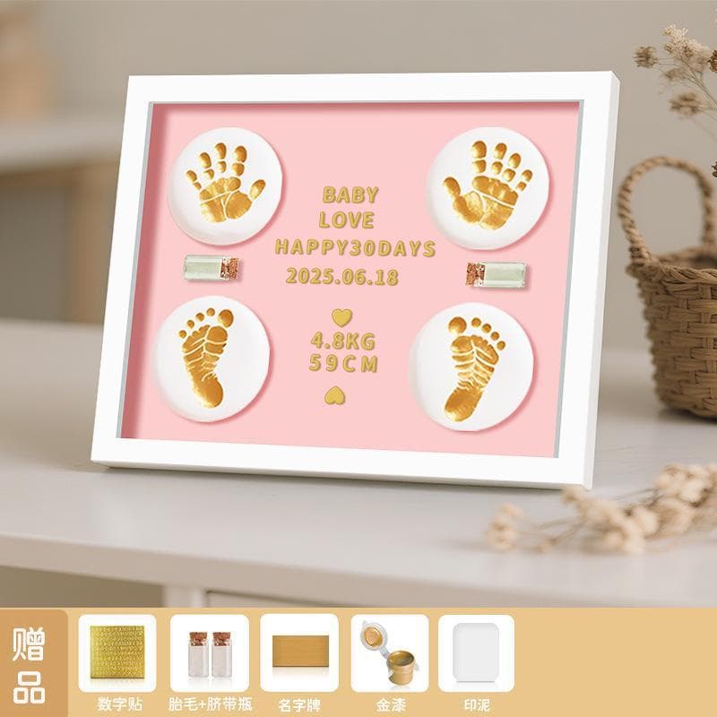 Quadro Personalizado com Moldes de Mãos e Pés de Bebê *SORTIDOS*