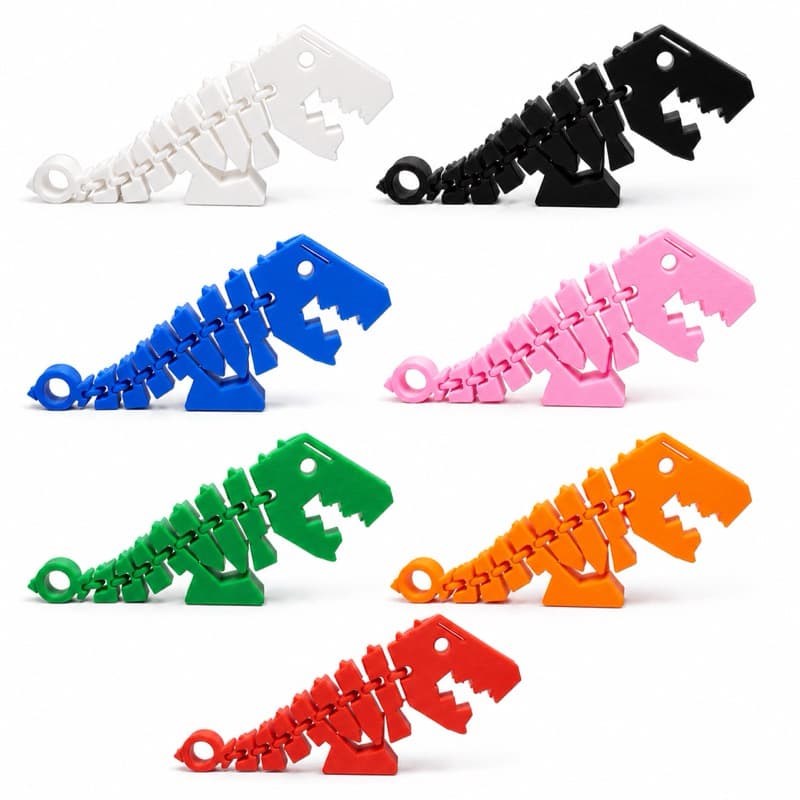 Chaveiro de Dinossauro T-Rex Articulado 3D -  Chaveiro Bolsas 10x4