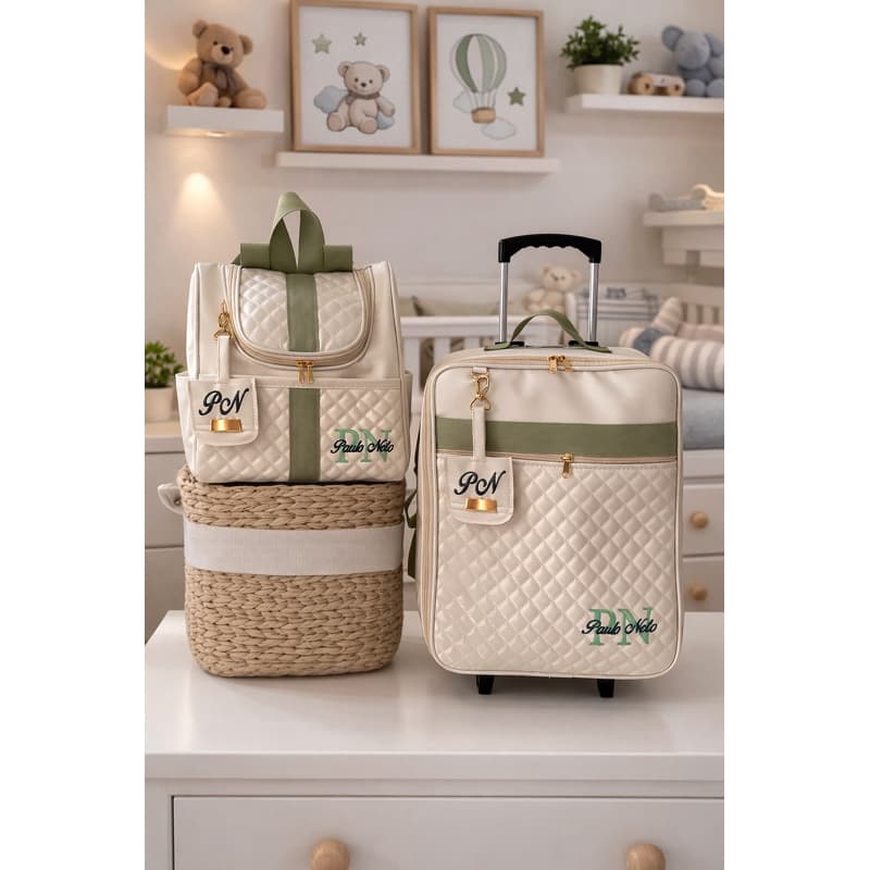 Mala  de rodinhas  personalizada para menino e menina