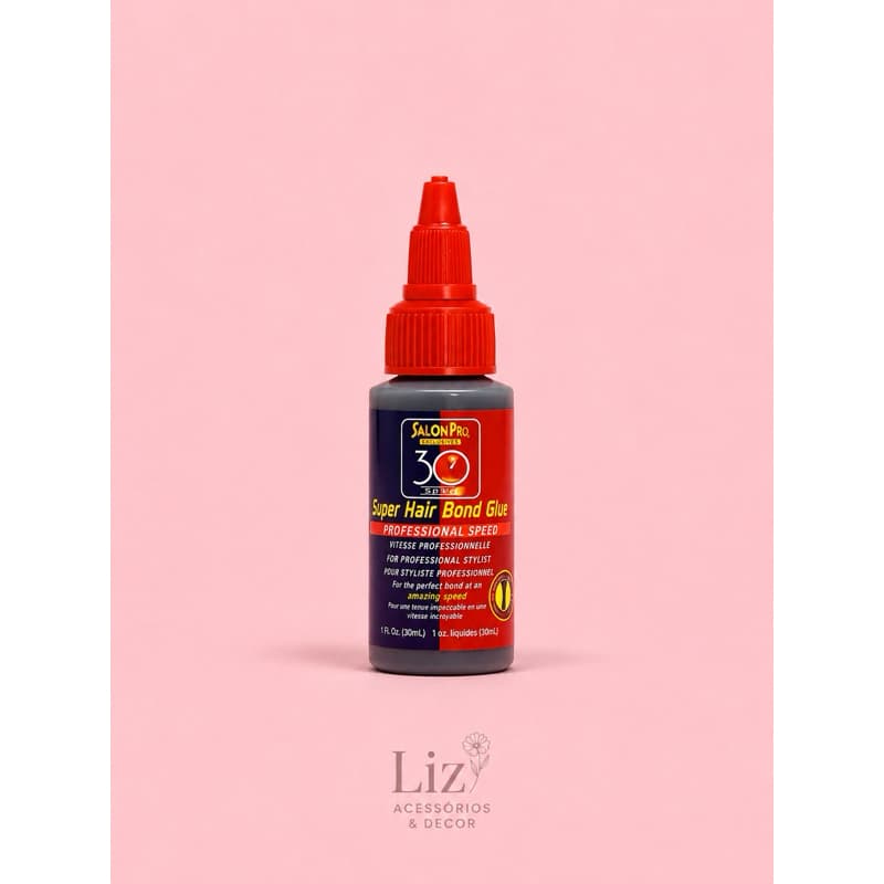 Super Cola Salon Pro 30ml – Fixação Rápida em 30 Segundos Para Alongamento Mega Hair