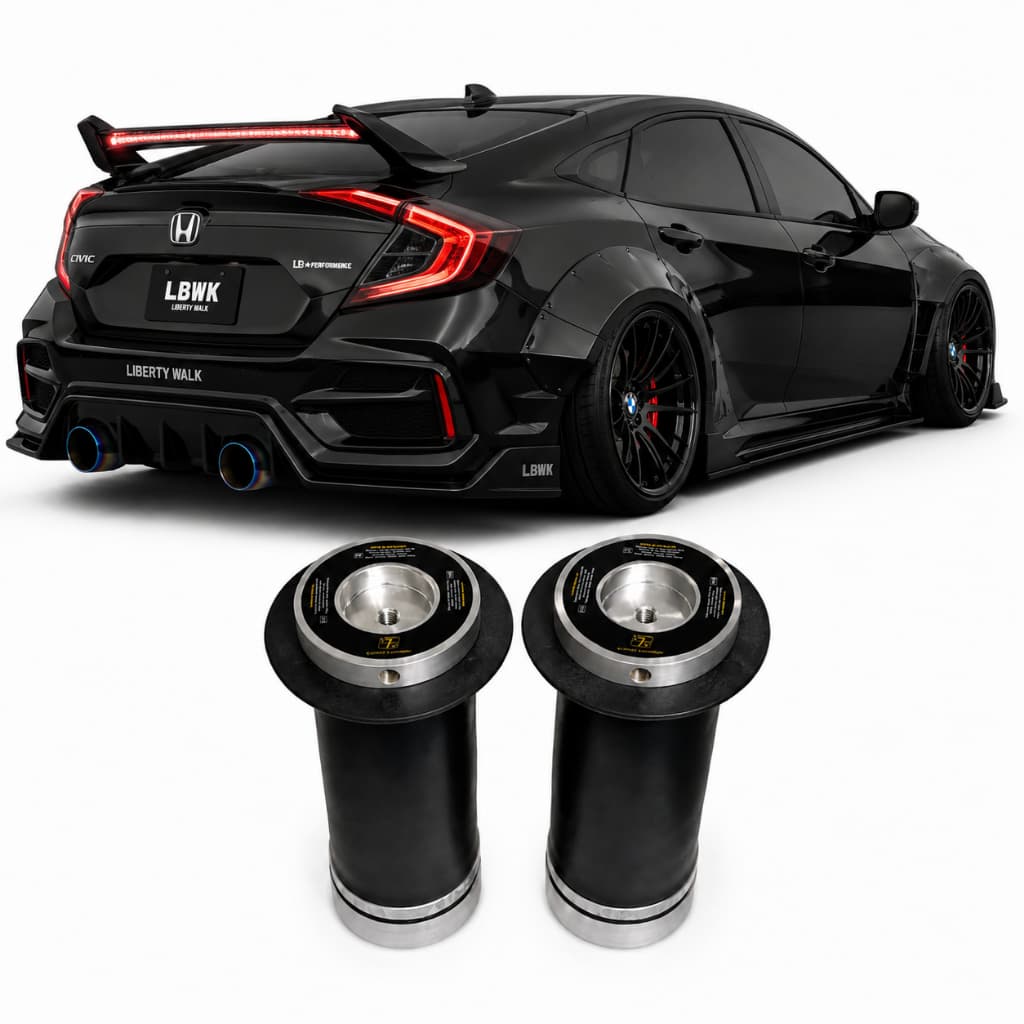 Par Bolsas Fechadas Traseiras - Cônicas ou Retas - Civic G8 a G10 - Schroer Suspension