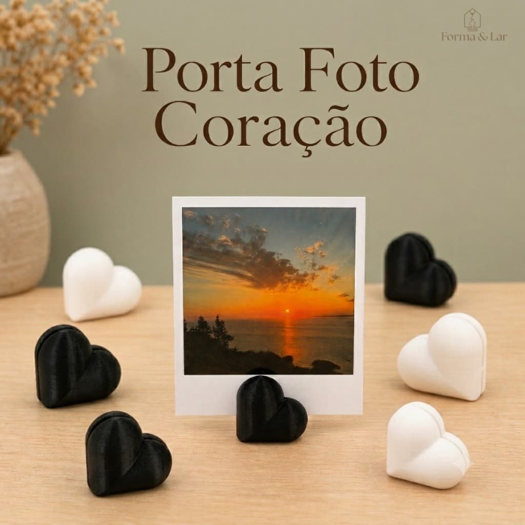 Porta foto coração decorativo duas cores dísponiveis lembrancinha presente suporte foto polaroid kit