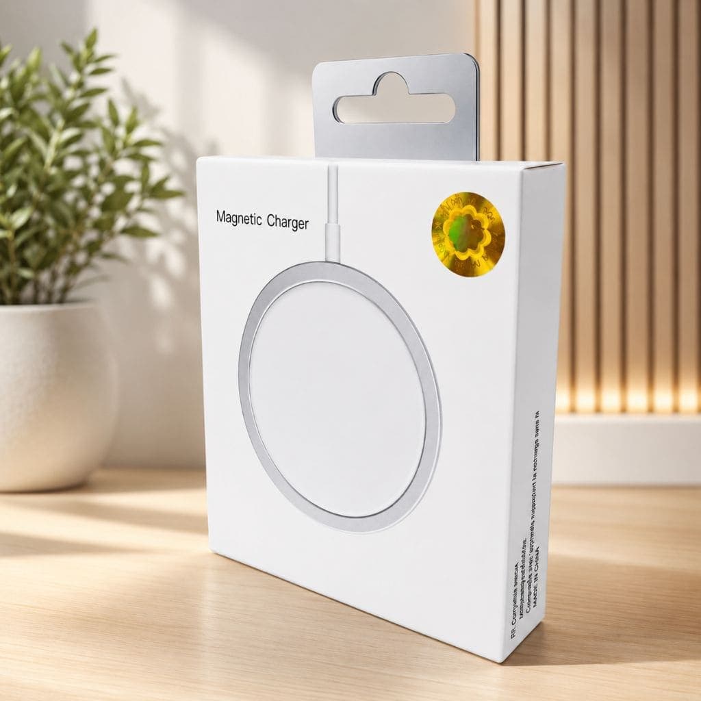 Carregador Sem Fio Indução Magnético 15W Turbo Tipo C Compatível iPhone Samsung Xiaomi Carregamento Rápido Universal