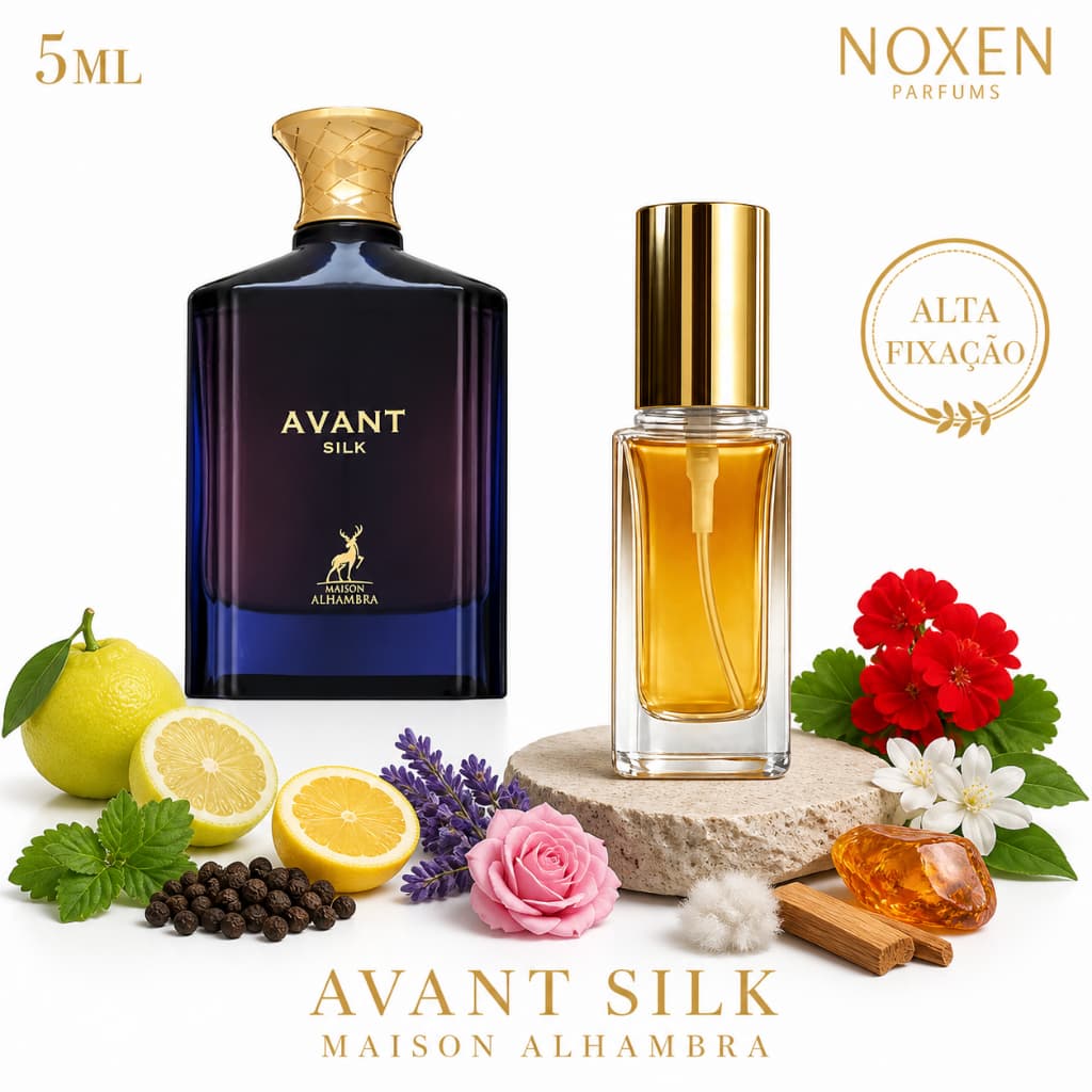 Perfume Feminino 5ml Premium Vidro Spray Avant Silk Elegante Importado