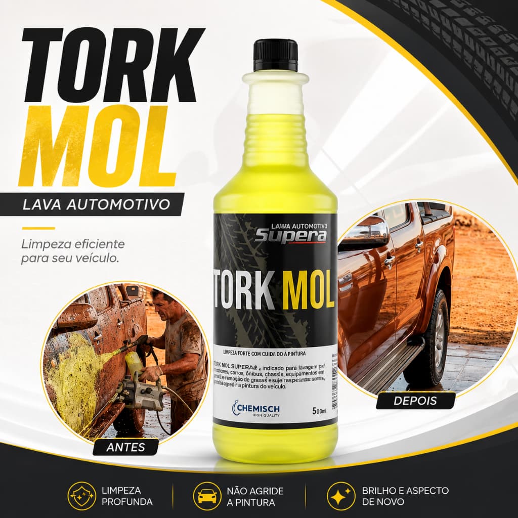 Detergente Automotivo Tork Mol 1L Para Limpeza Pesada