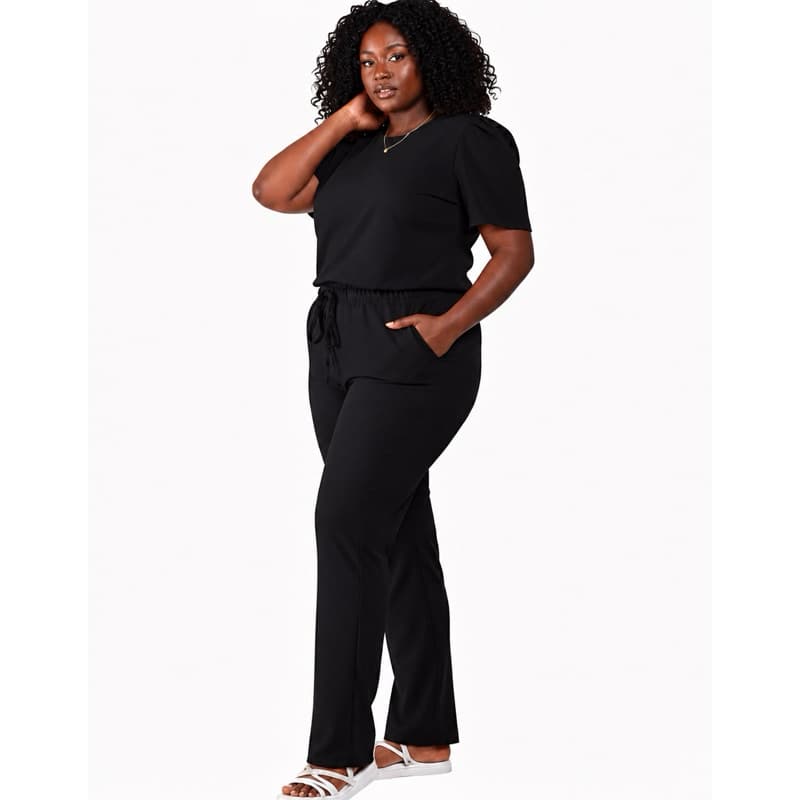 Conjunto Feminino Confortável Blusa e Calça Scrub Uniforme linho rústico Elegante Alfaitaria Scrub