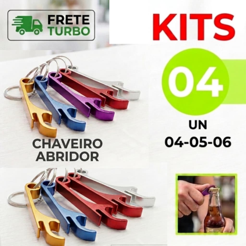 Chaveiro Multifuncional Abridor de Garrafa em Inox Ideal para Presentes Masculinos