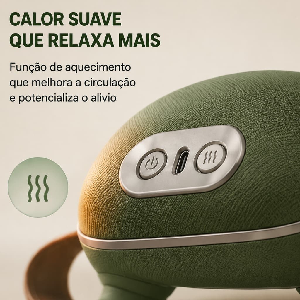 Massegeador de Pescoço 8 Pontos Aquecimento Relaxamento Tensão Ombro Mãos Massagem Alívio