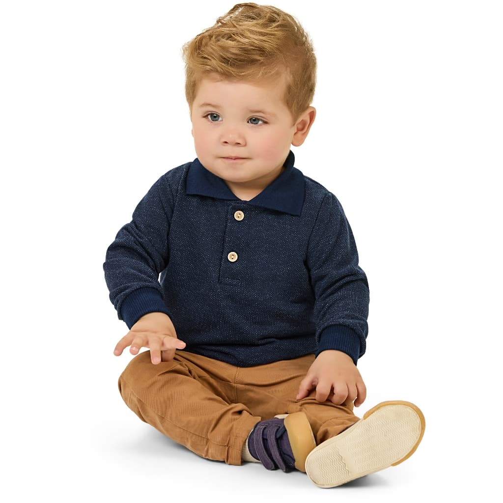 Camisa Polo Infantil Angerô Manga Longa Tam. 02 e 03 Menino