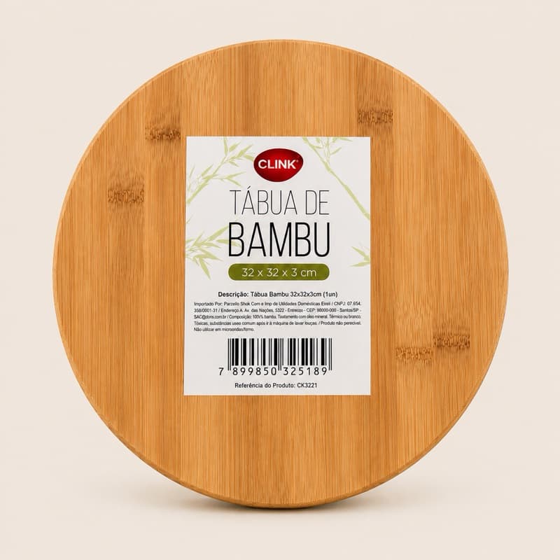 TÁBUA BAMBU GIRATORIA SERVIR FRIOS PETISCOS TABUA COZINHA CHURASCO 32X32X3CM