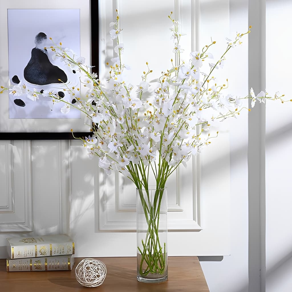 Flores Artificiais Orquídea Dançante Alta Qualidade Não Murcham Decoração Elegante Para Ambientes Internos