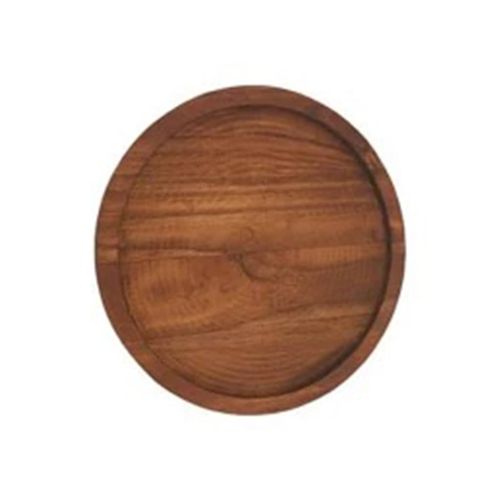 OFERTA Bandeja de Madeira Redonda Rustica para Pizza de 25cm R-35A