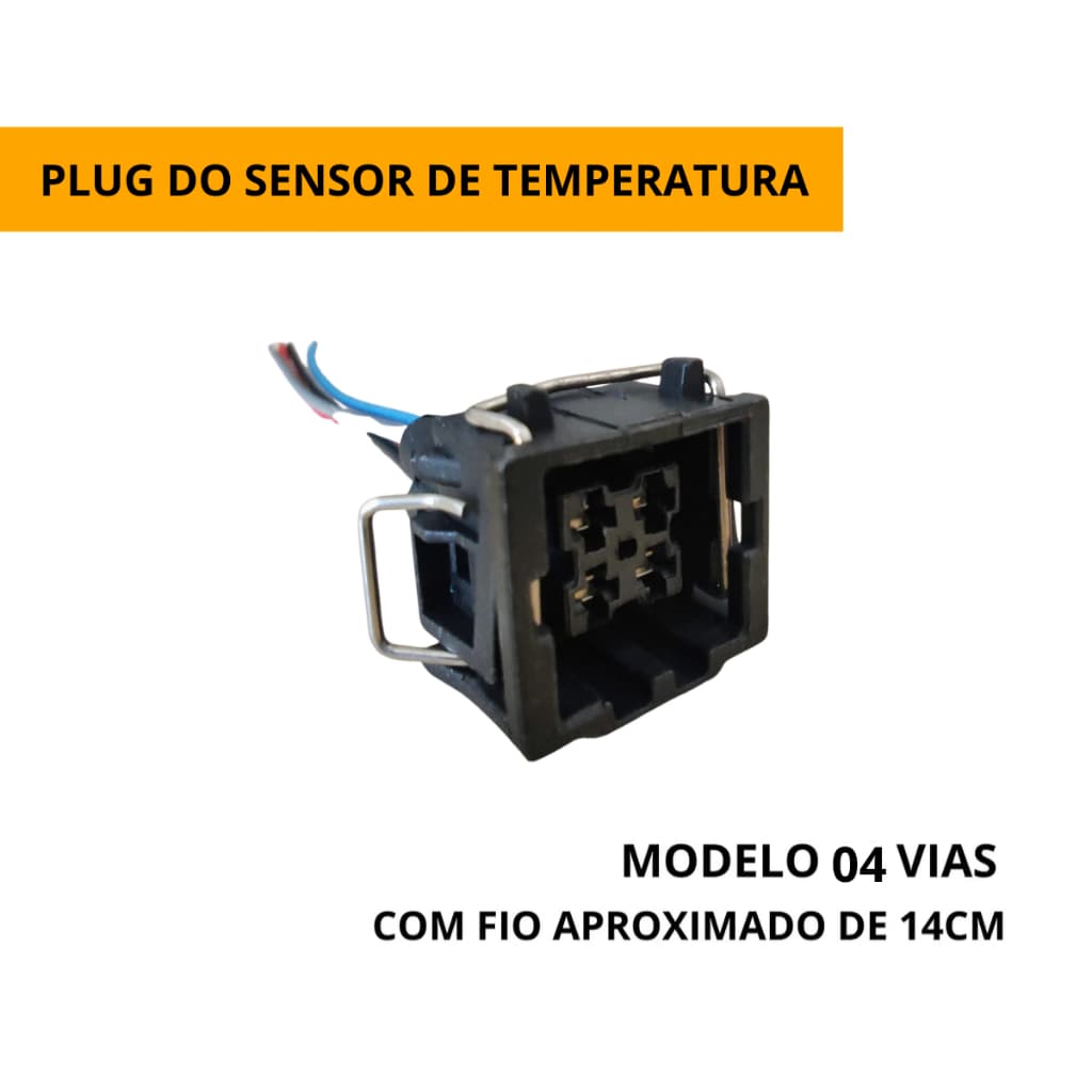Conector Plug Chicote Reparo Sensor Temp Gol 1.0 8v / 16v Mi ano 1999 a 2002