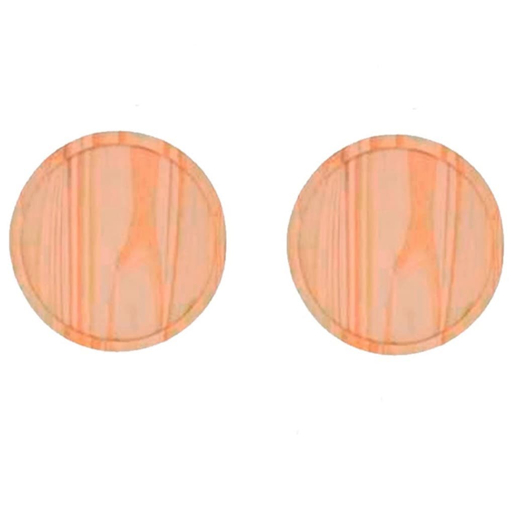 OFERTA 9.9 KIT 2 Bandejas de Madeira Natural Redonda para Pizza 40cm, Cozinha, Pizzarias. Forno
