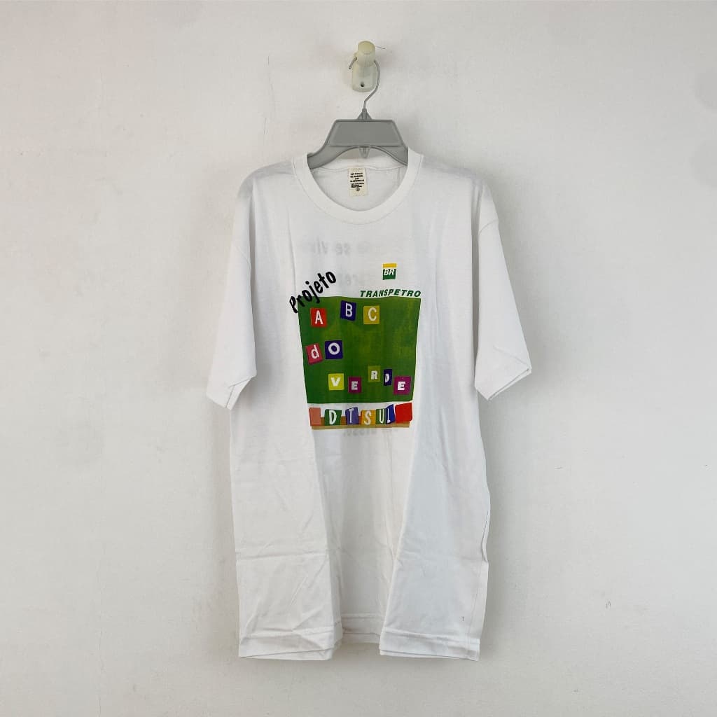 Camiseta promocional Transpetro  do Projeto ABC do verde DTSUL, tamanho G