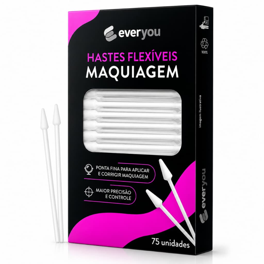 Ever You Hastes Flexiveis Para Maquiagem Ponta Fina 75 Un