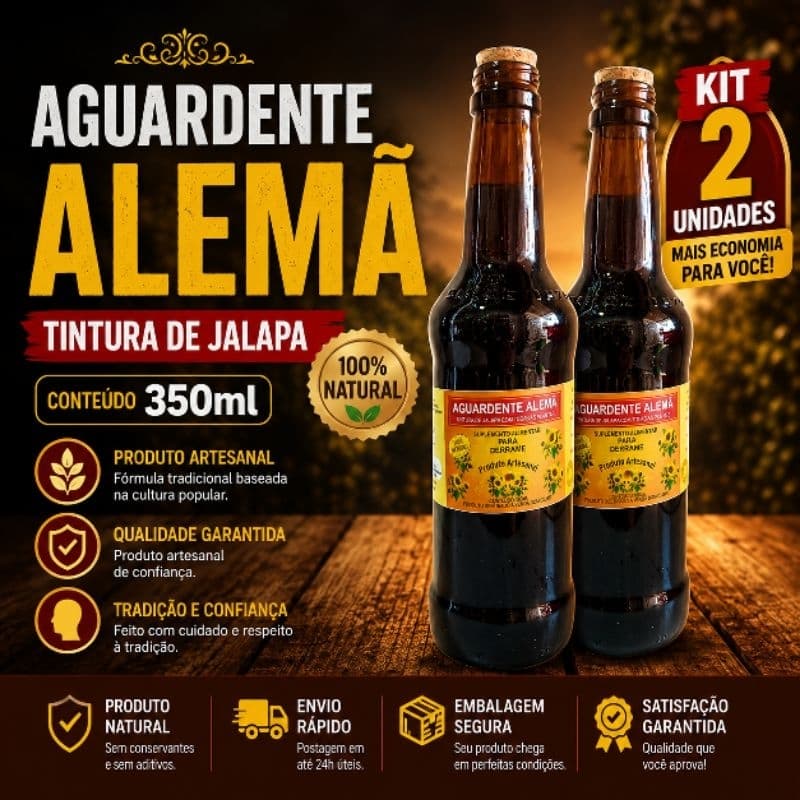 Água Alemã Tin Jalapa 350ml - Kit 2 Unidades