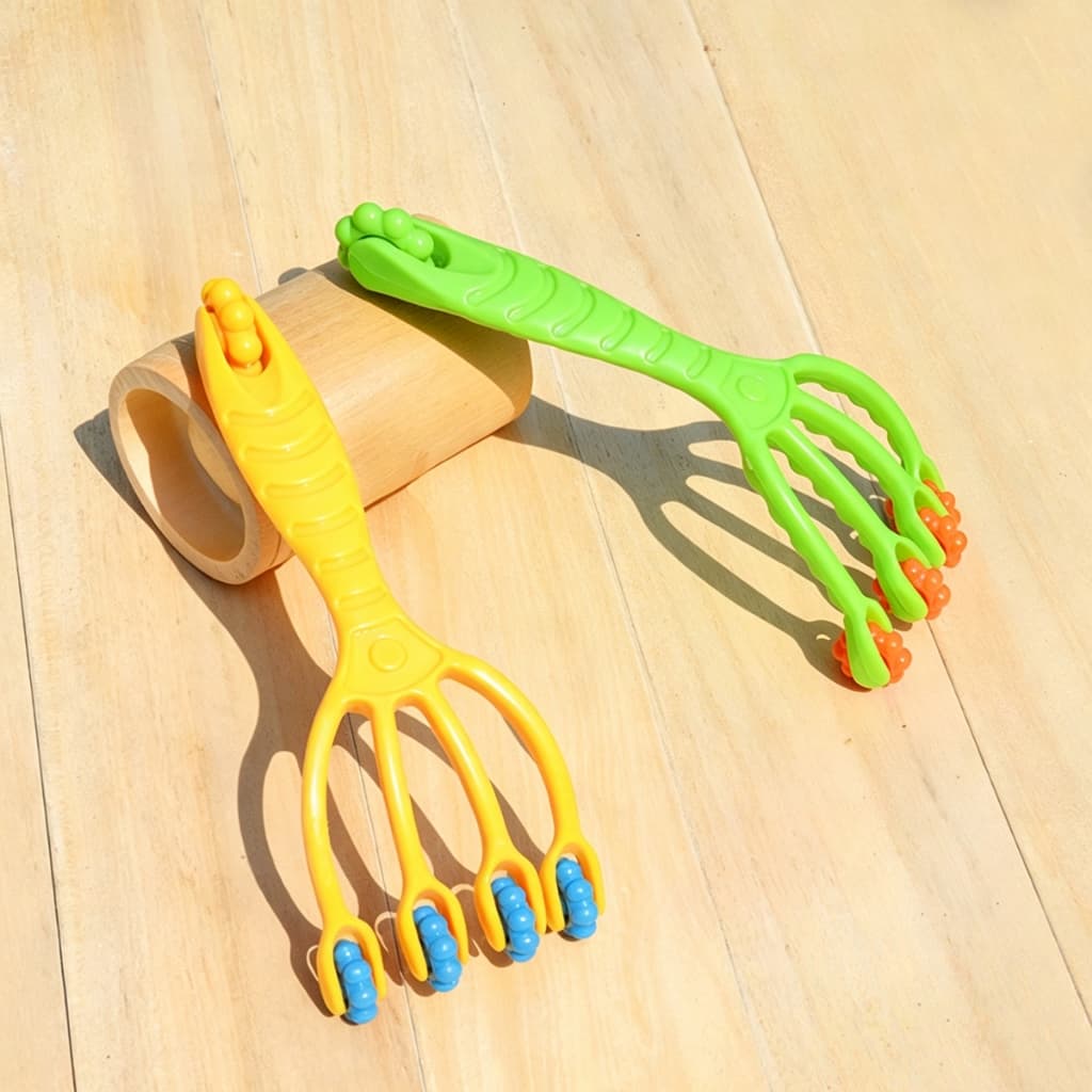 Massageador corporal manual de 4 dedos: relaxante, antiestresse e prático