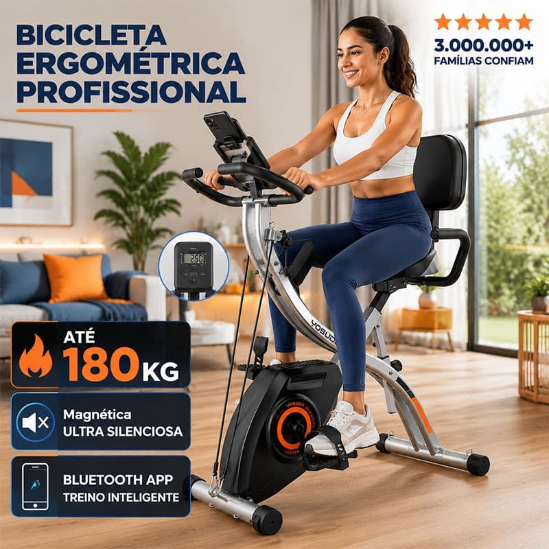 Bicicleta Spinning Magnética Ergométrica 16kg | Silenciosa Monitor Velocidade +APP Suporta até 150kg