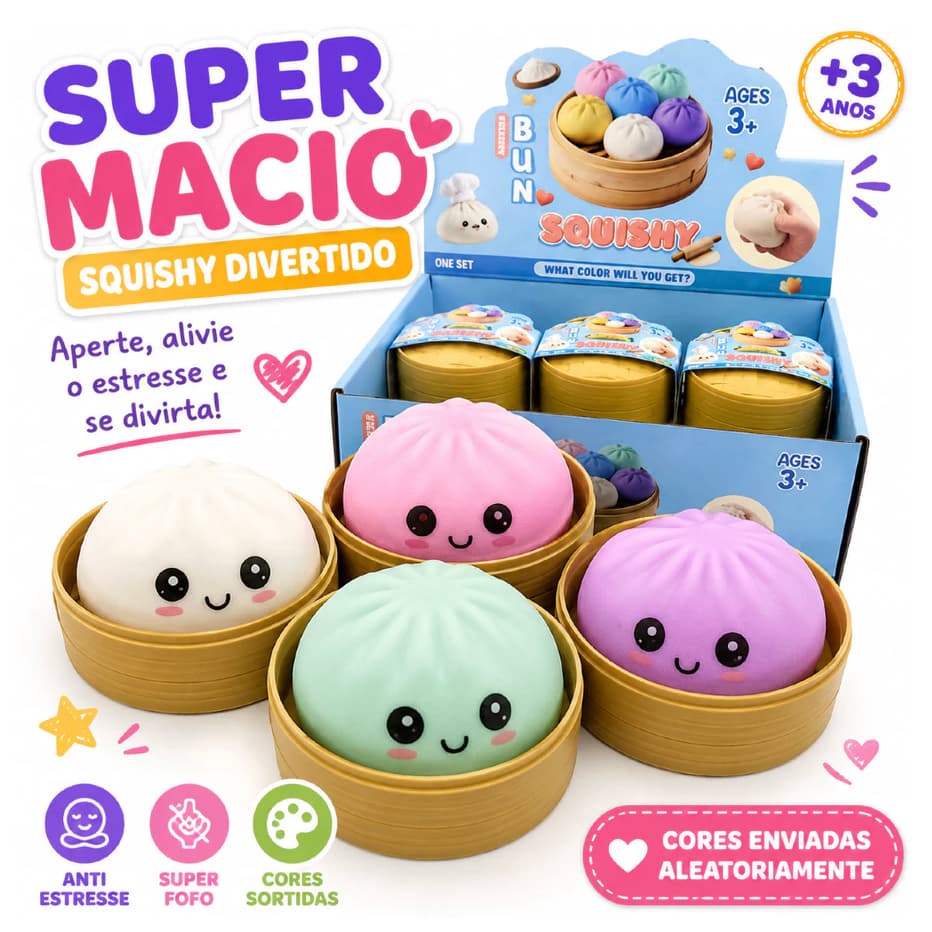 Squishy brinquedo infantil antiestresse kawaii brinquedo macio apertar fidget toy relaxante fofo