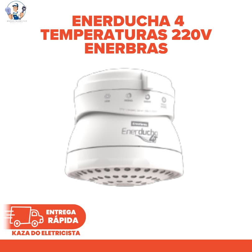 Chuveiro Elétrico Enerducha 4T 6800W 220V Branco Ref. 3602-E/B5 | Enerbras