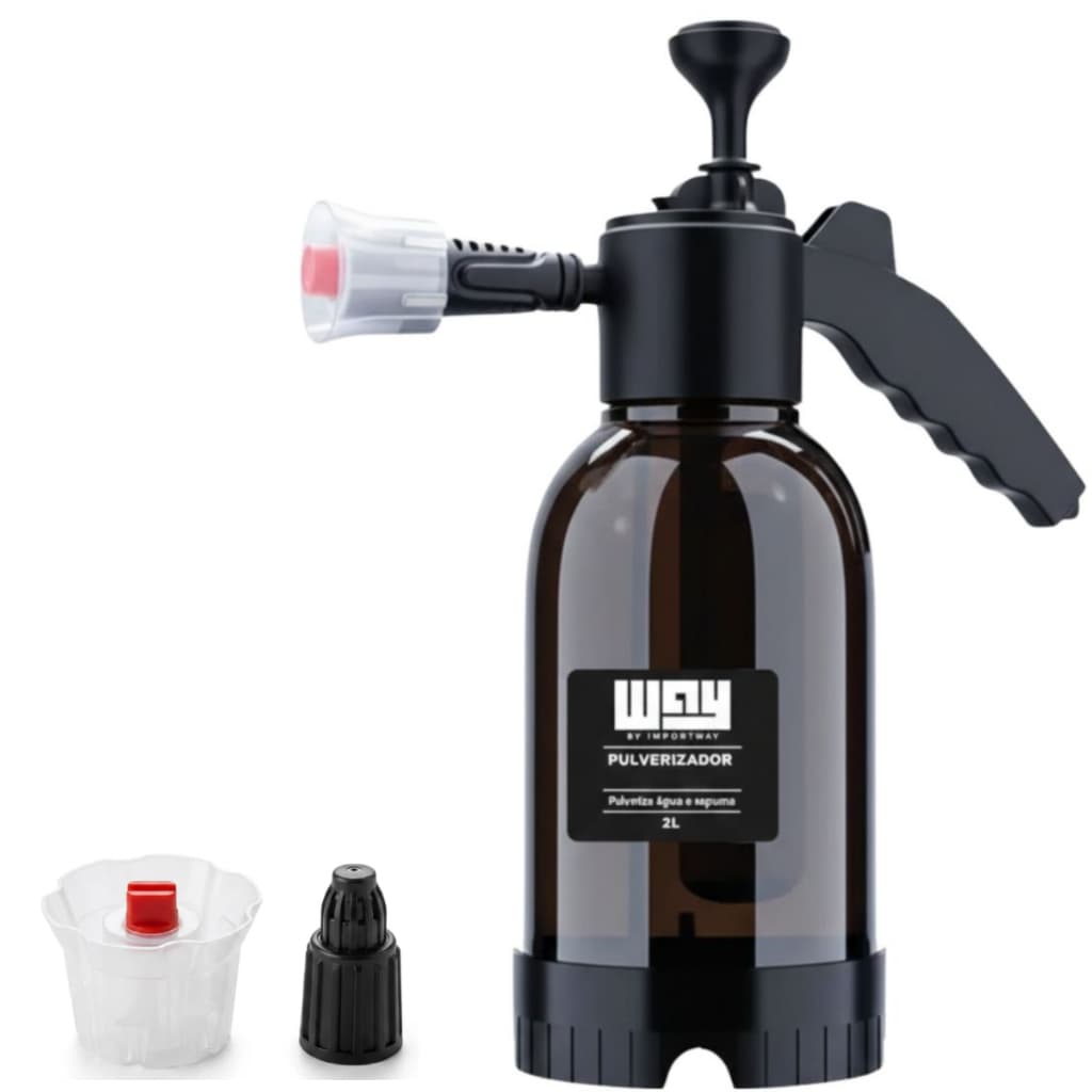 Multifuncional Pulverizador Borrifador Alta Pressão Snow Foam manual 2l + 2 Bicos