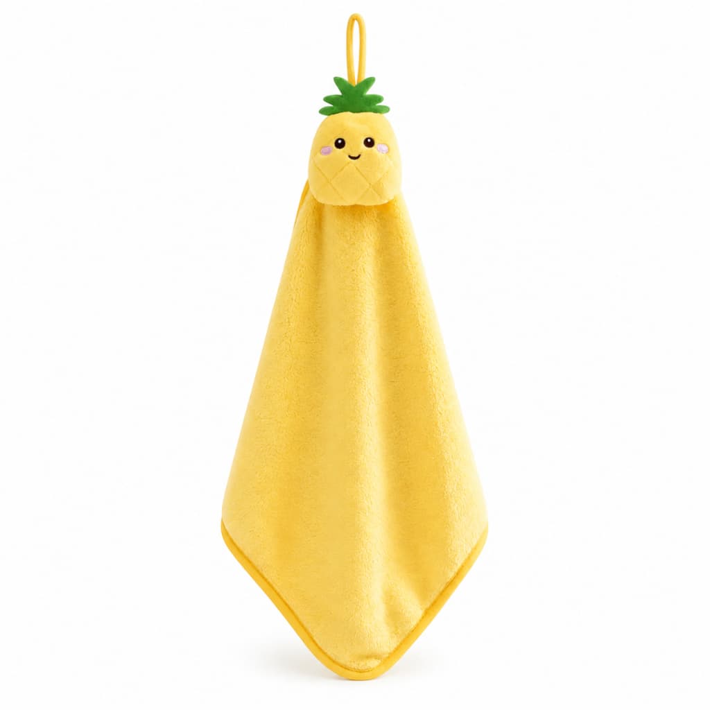 TOALHA DE MÃO BATE MÃO SÉRIE FRUTAS MINISO ABACAXI
