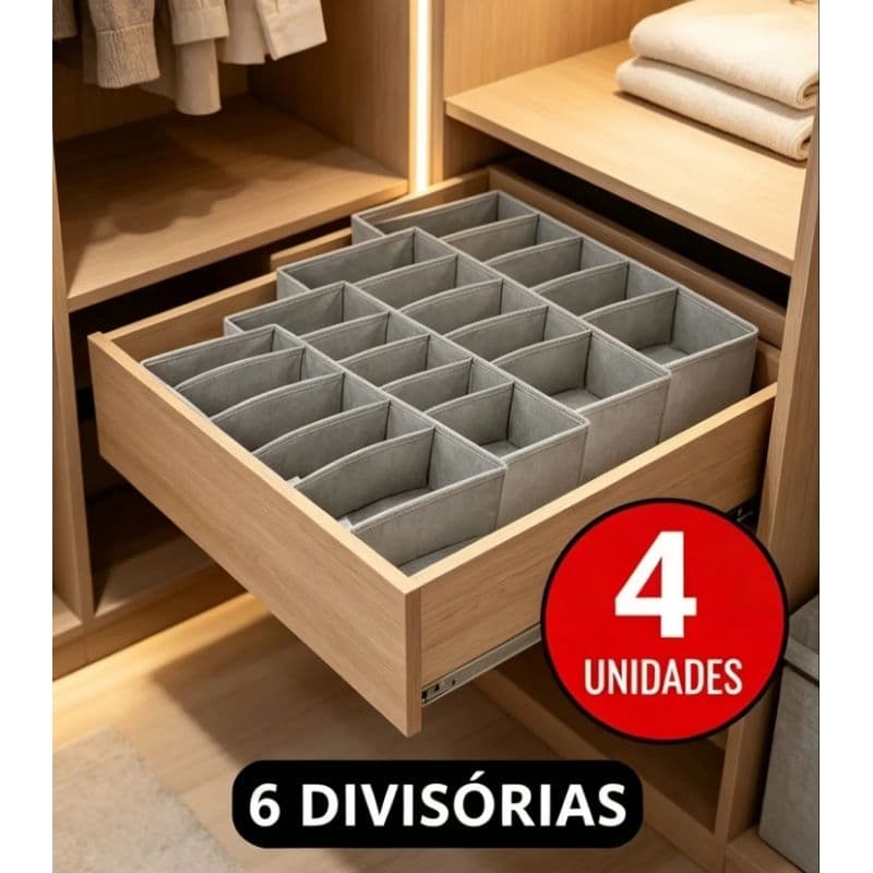 KIT4 Organizador de Gaveta Colmeia Roupas TNT resistente,multiuso guarda roupa,meia bodysinfantil roupas intimas gravata