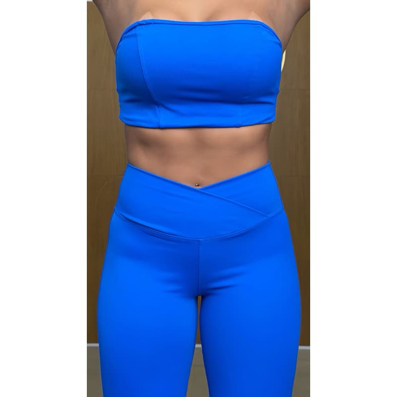 Roupa de academia feminina legging e top - poliamida -  zero transparencia - alta compressão - toque gelado