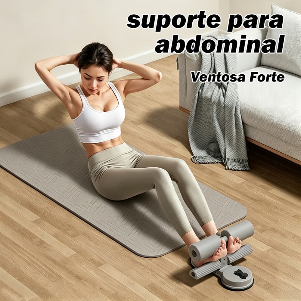 Abdominais Ventosas Fortes 3 Ajustes | Protege Barriga/Joelhos | Casa/Academia