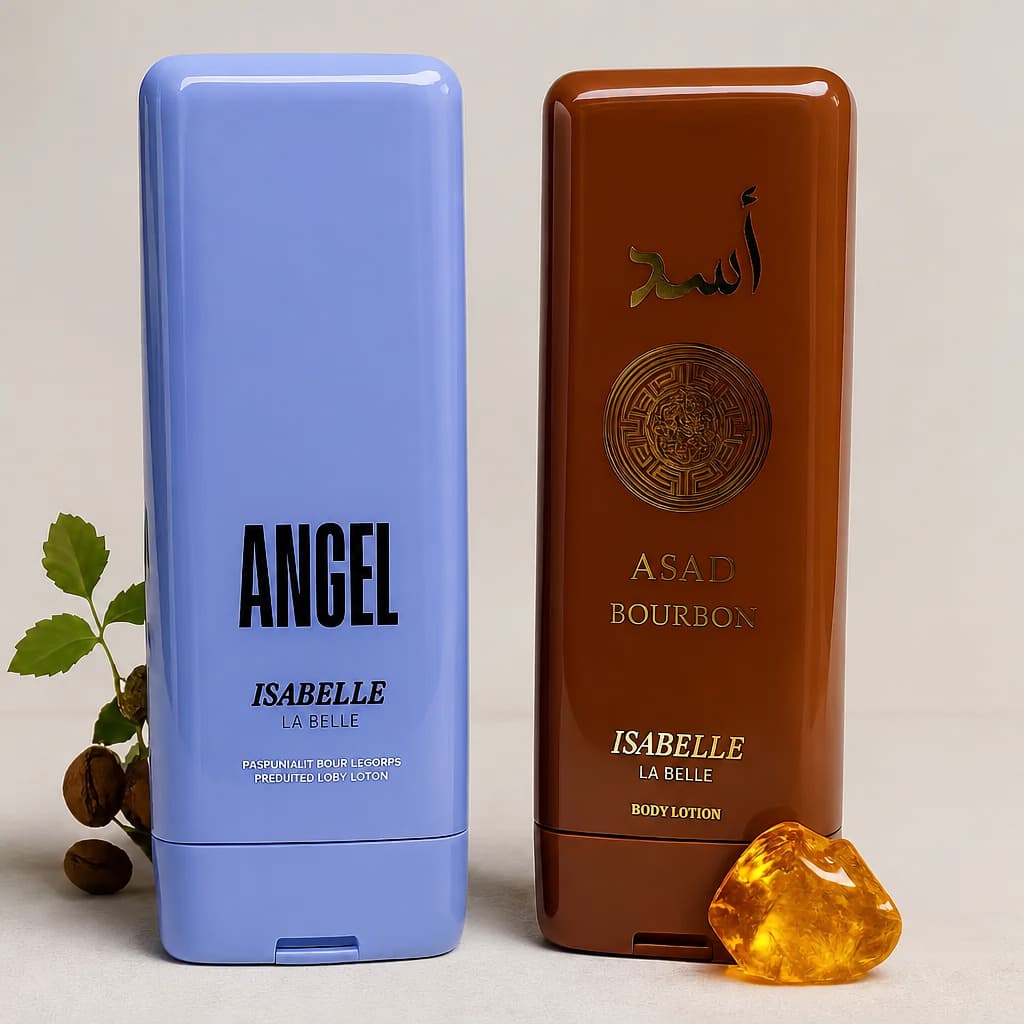 Kit Creme Árabe Hidratante Corporal Angel e Asad bourbon 200ml Tubo