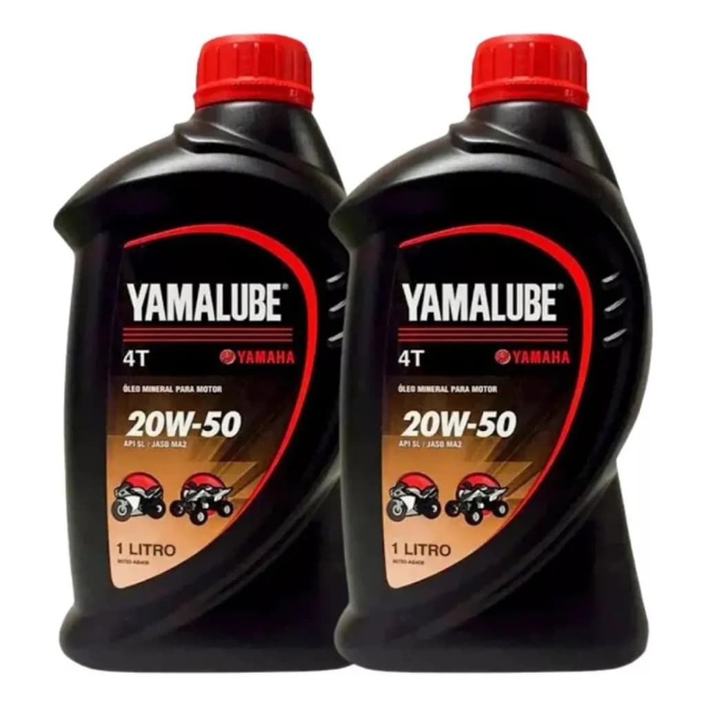 2 Oleo Yamalube 4t 20w50 Mineral + Graxa De Brinde 40ml
