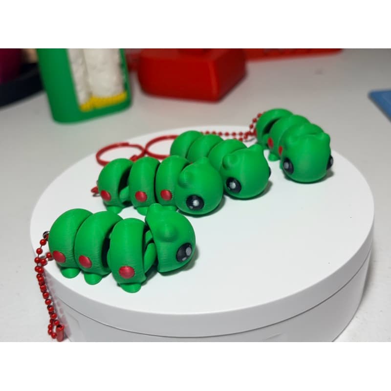 Chaveiro articulado de lagarta chaveiro 3D articulado