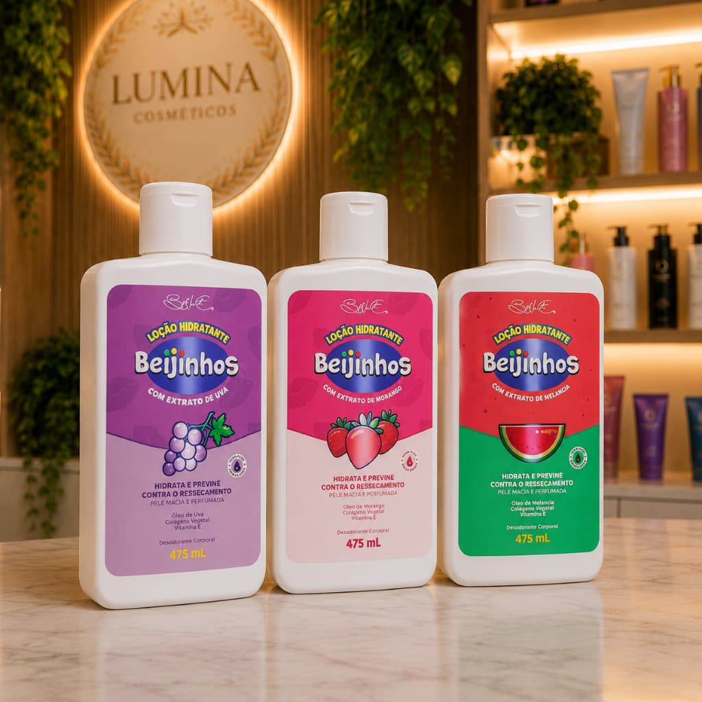 BEIJINHOS Hidratante Corporal BELKIT 475ml - Loção Perfume Hidrata Para Pele Seca Oleosa Sensível