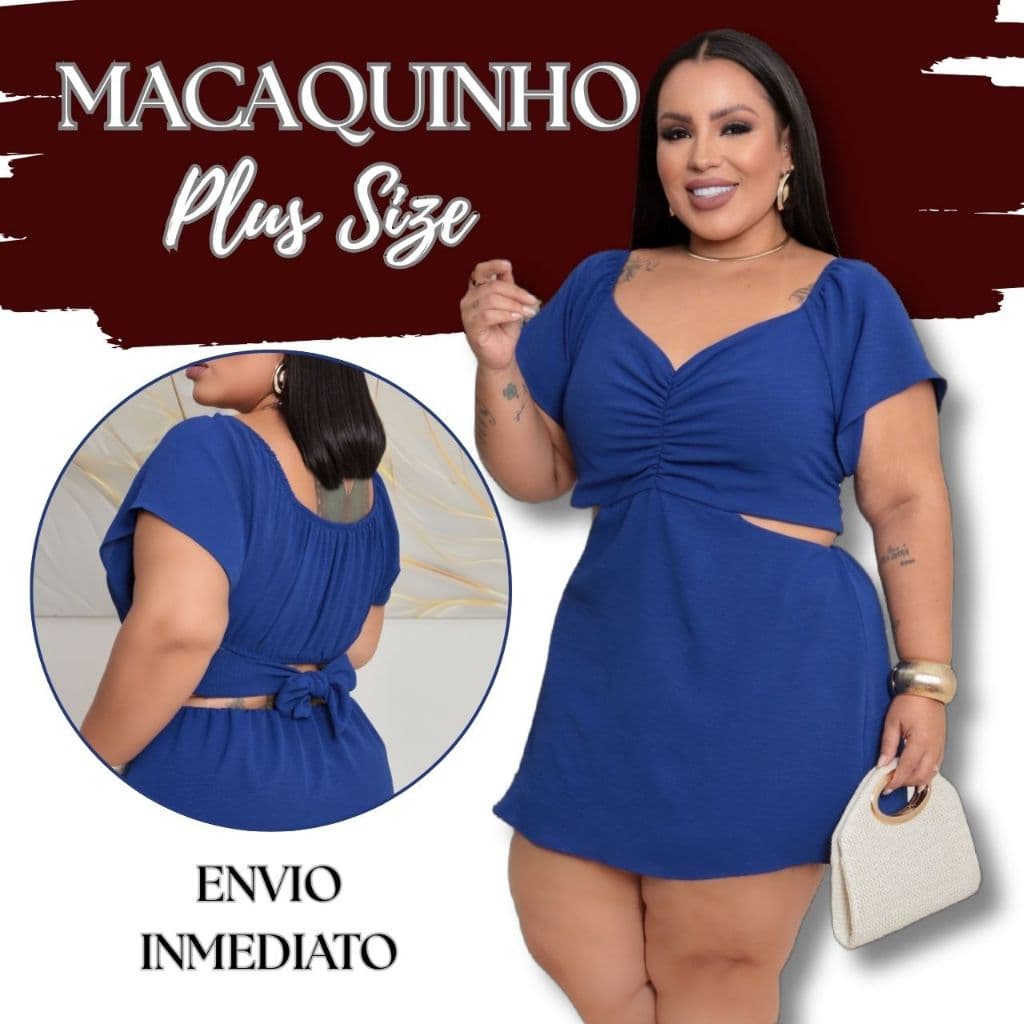 Maquinho Plus Size Shorts Saia Feminino Cintura Elástica Amarrar Nas Costas Roupa Faceminina Verão