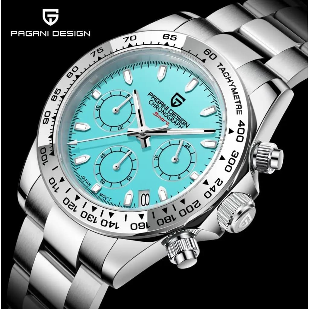Relógio Aço Inoxidável Esportivo Pagani Design PD1727 Submariner 10Bar 100m