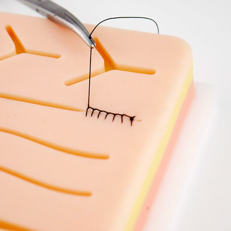 Simulador Pele Treinamento de Sutura Silicone Pratica Profissional Realista para Estudantes de Medicina e Enfermagem