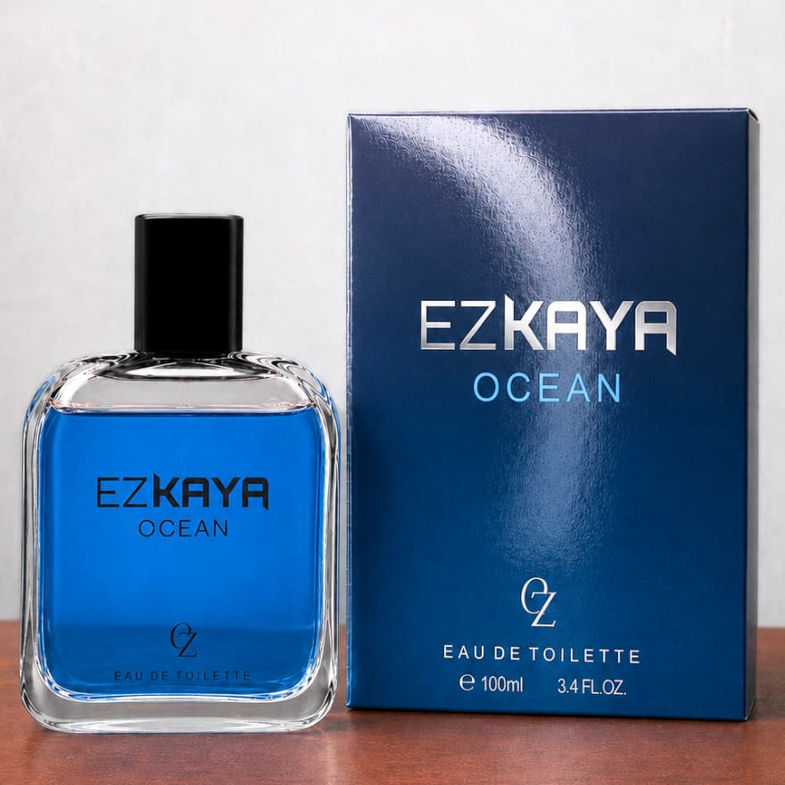 Perfume Masculino 100ml Ez Kaya Ocean Fresco Cheiroso Eua De Toilette Alta Fixação