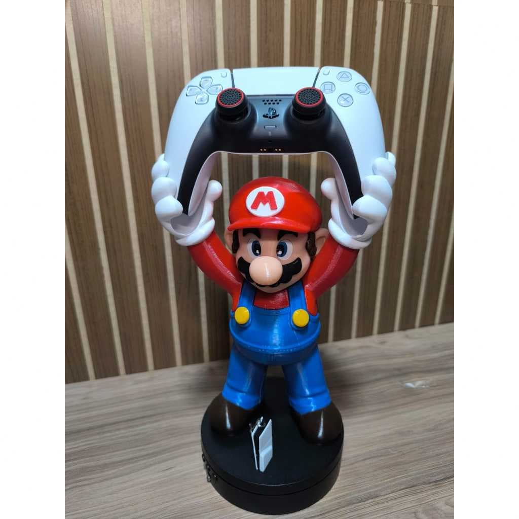 Suporte para Controle PS4 PS5 Personalizado Gamer Decorativo Mario + Brinde chaveiro PS5