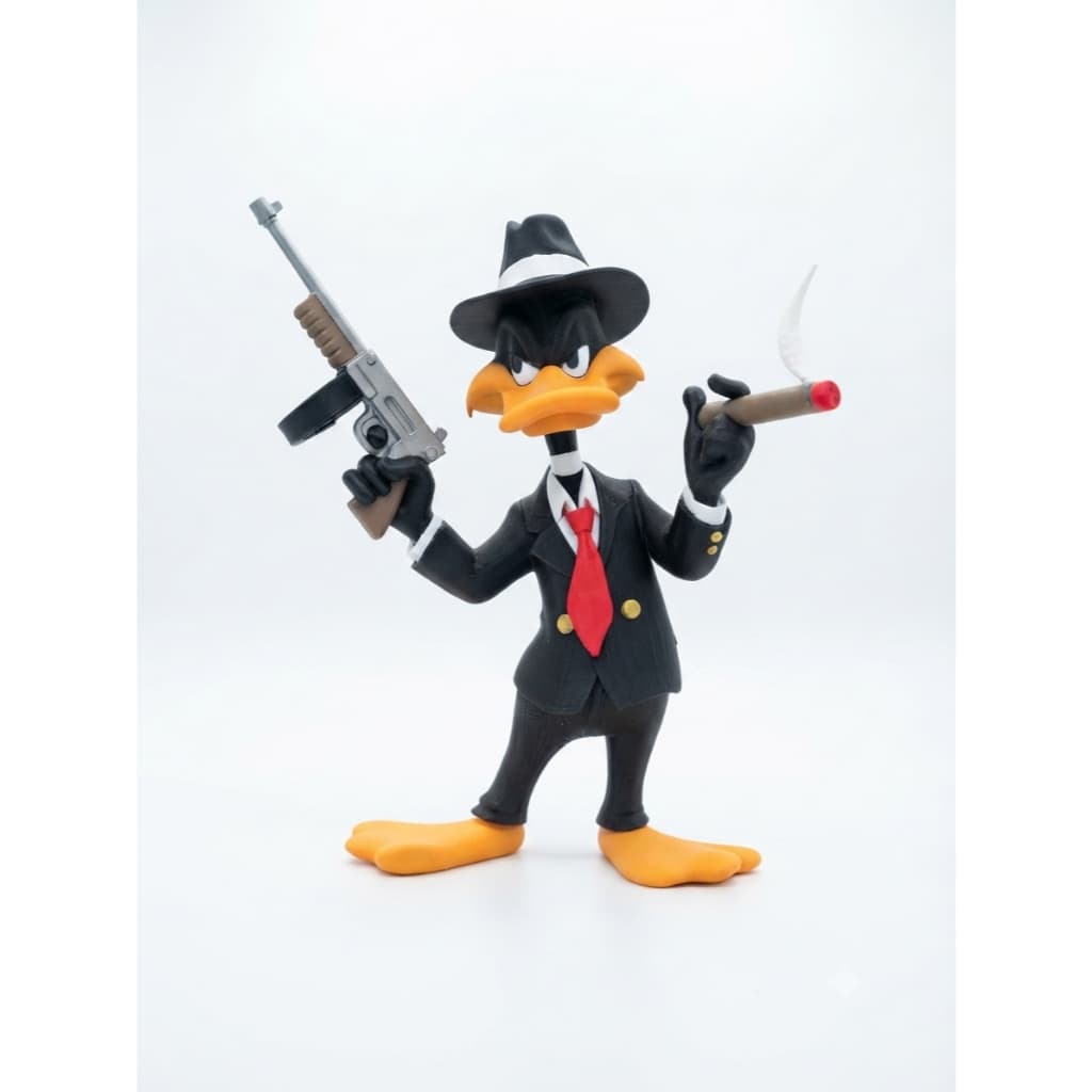 Daffy Duck The Gangster Figure Looney Tunes Boneco Colecionável Decoração Geek Presente
