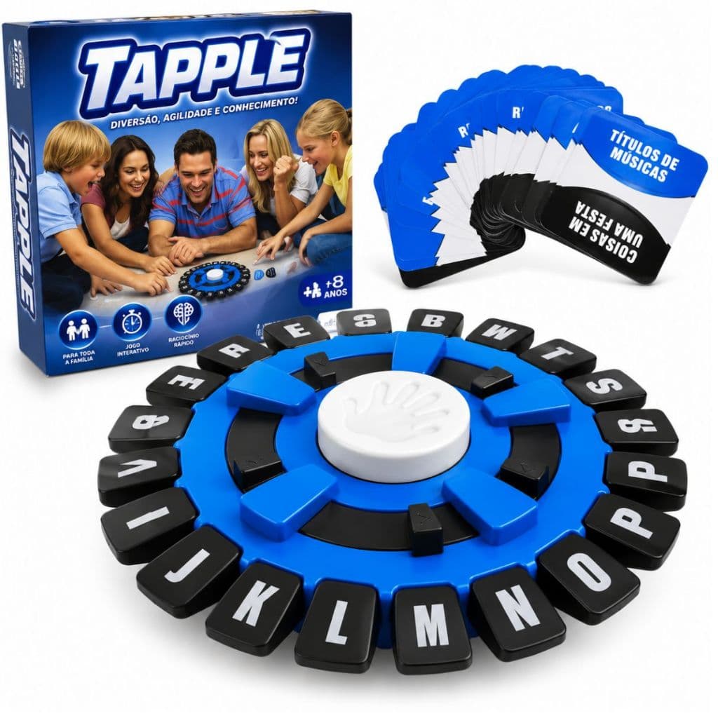 Jogo de Palavras Tapple - Jogo de Tabuleiro para Crianças Quick Family Stop| Rápido e Divertido