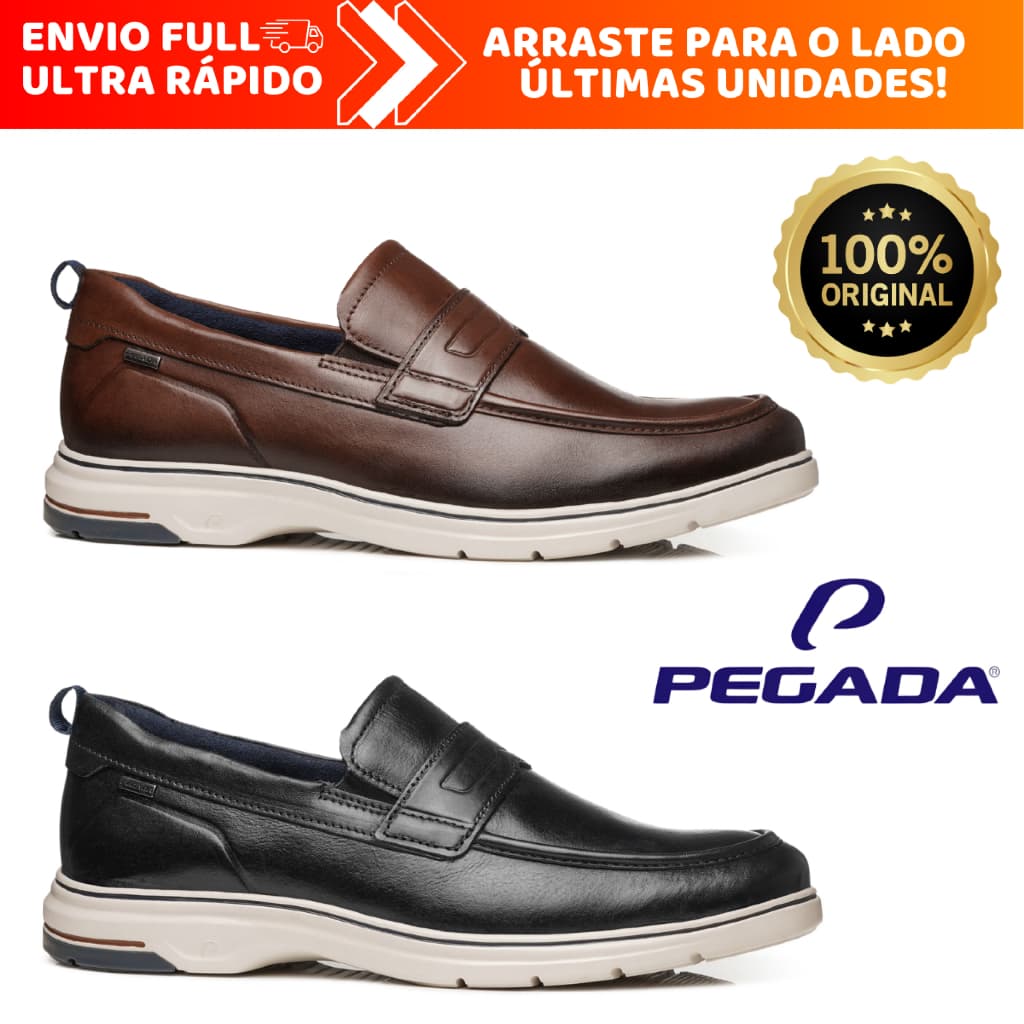 Sapato Social Pegada Masculino Oxford Ultra Leve e Macio Couro Legítimo Original