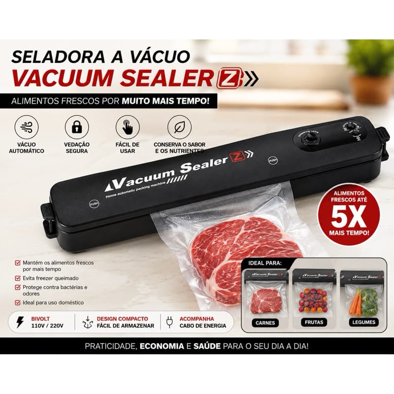 Seladora a Vácuo Automática com Selagem Automática para Alimentos
