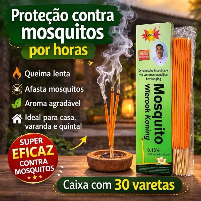 Kit 3 caixa Incensos Repelente de Mosquito Natural Espanta Mosquitos, Pernilongos e Insetos Longa Duração