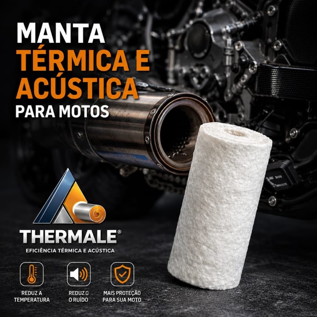 Kit 2 Mantas Cerâmicas 300x300x25mm - Abafador escapamento de moto - Isolamento térmico e desempenho acústico.