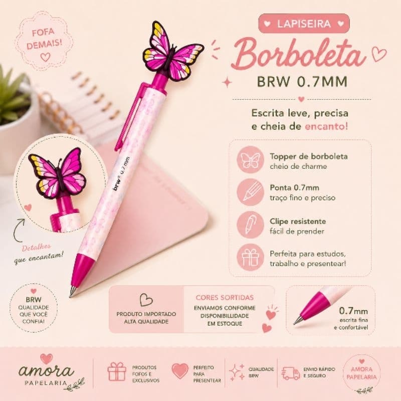 Lapiseira Borboleta BRW 0.7 mm